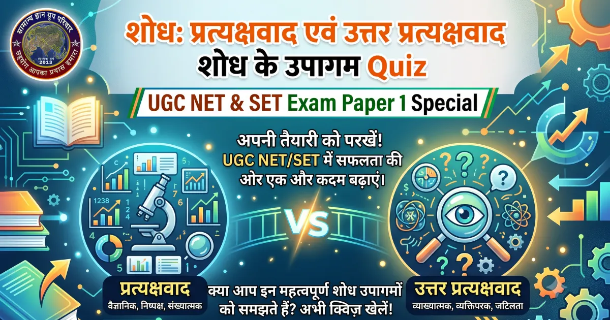shodh-pratyakshvad-evam-uttar-pratyakshvad-quiz-ugc-net